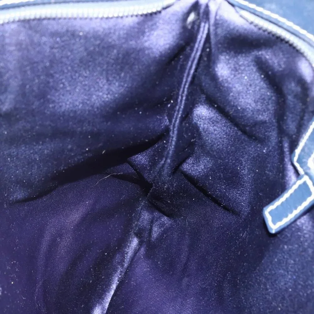 FENDI Zucchino Canvas Tote Bag Navy Auth SW1721 - Picture 12 of 16